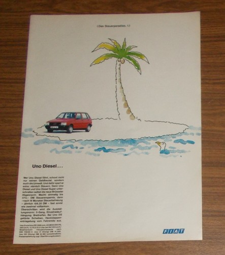 Rara pubblicità fiat - fiat, uno